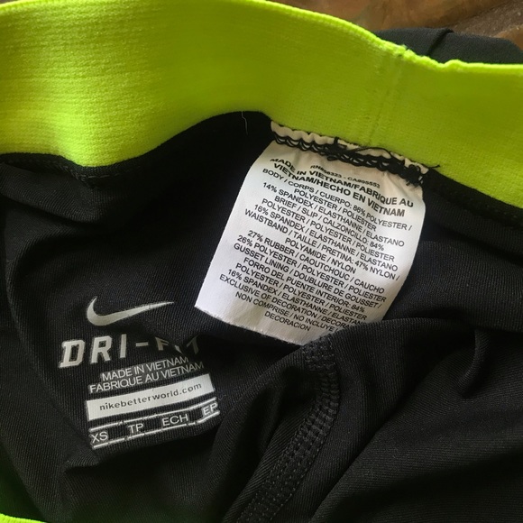 Nike Dri-fit Black and Neon Running Shorts - Picture 4 of 6